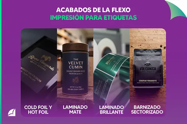 Acabados de la flexo impresión para etiquetas