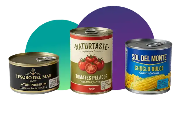 Etiquetas para conservas y alimentos procesados