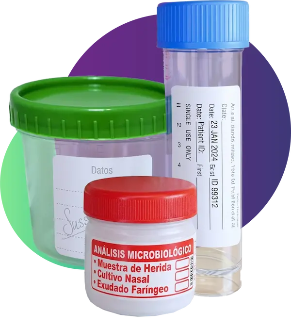 Etiquetas para muestras de laboratorio