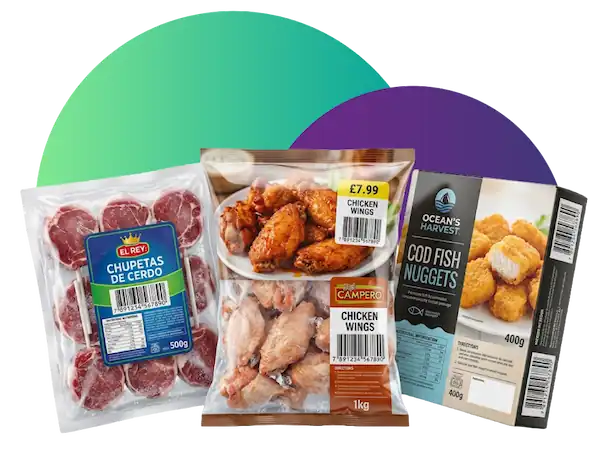 Etiquetas para productos congelados y refrigerados