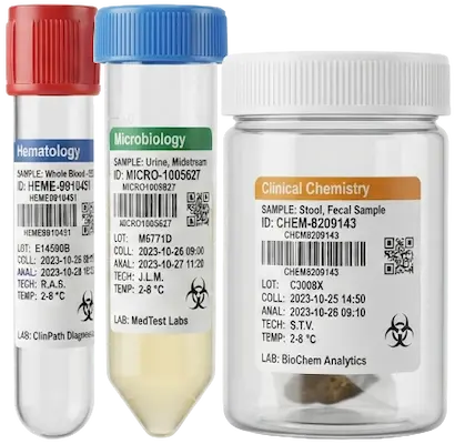etiquetas para muestras de laboratorio